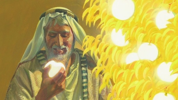 Lehi with the Tree of Life #religious #apple #glow