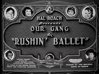 Our Gang in Rushin' Ballet (1937) Title Card #movie #lettering #title #card #vintage #type