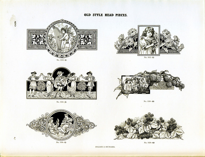 Type specimen of vintage ornamental decorations #ornament #type #specimen #vintage