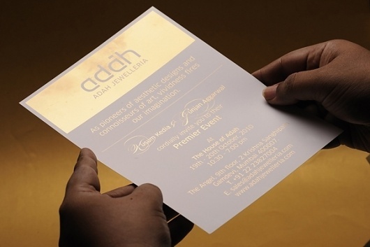Behance Network :: Project Editor #invite #branding #design #graphic #book #adah #identity #jewelry #gold #brochure
