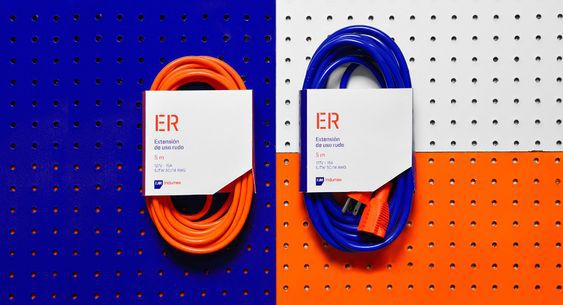 Indumex - Bold orange and blue packaging designed to stand out in the world of industrial design.