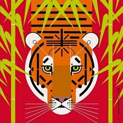 Trixie's Treats: Charley Harper's Wildlife #illustrati #eyes #harper #illustration #tiger