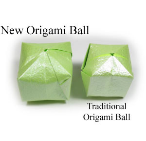 How to make a new origami ball (balloon) (http://www.origami-make.org/howto-origami-ball.php)