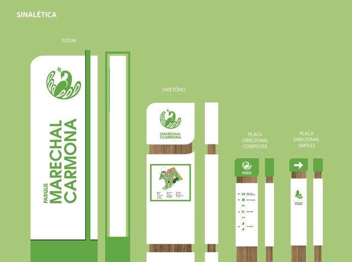 Wayfinding | Signage | Sign | Design | Branding Wayfinding - Parque Marechal Carmona