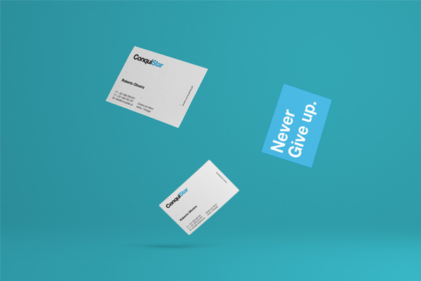 Business card design idea #218: ConquiStar on Behance #swiss #helvetica #cards #business
