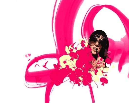GirlFlowers #glasses #girl #rose #magenta #layout #flowers