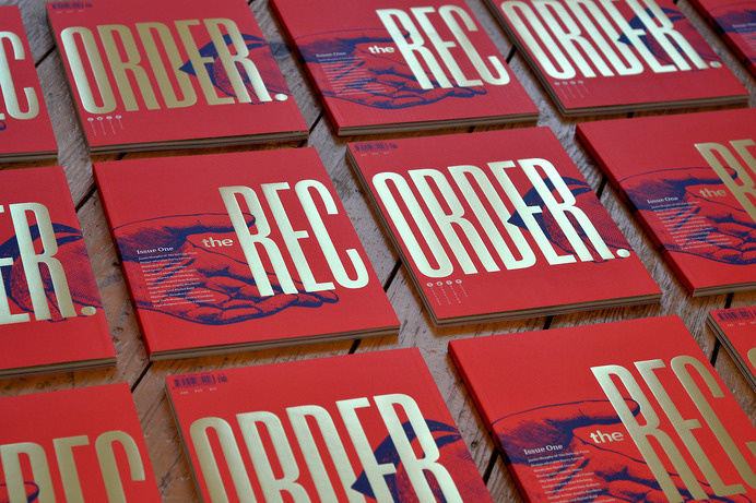 The Recorder, Issue 1. #monotype #design #publication #cover #foil #type #layout #editorial #magazine #typography