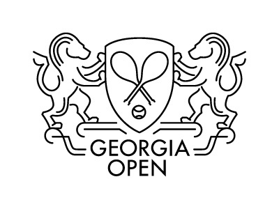 Dribbble - Georgia Open by Maksim Arbuzov #logotype #tennis #branding #ball #lion #identity #logo