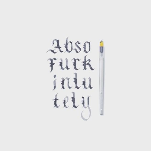 🖋Absofuckinlutely 🖋 I'm very tired 😴- #calligraphy #goodtype #strengthinletters #lettering #blacklettering #pilotpen #calligraphy