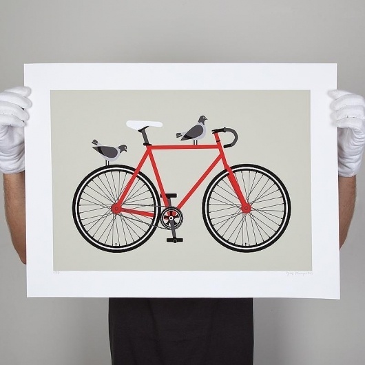 Bike Print by Greg Straight - Prints & Posters | NZ Art Prints & Poster Store | endemicworld.com #self #promotion #shameless #whoops