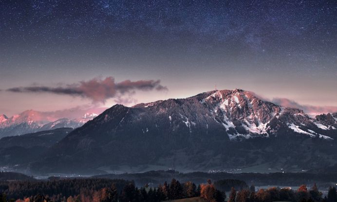 Mountain Stars Landscape – WallpapersBae