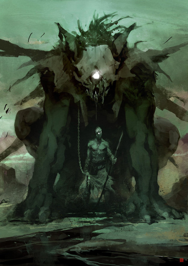 Cyclops by *barontieri on deviantART #fantasy #cyclops #digital #illustration #art #painting