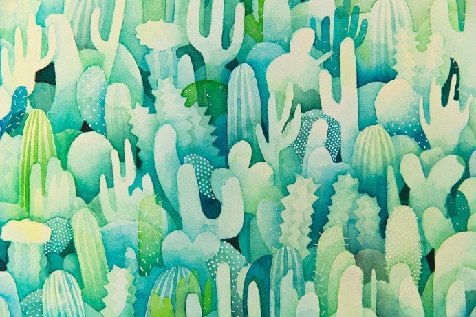 The first of three in the Timelapse series. Watercolour & White Pen on hand-stretched 640gsm Arches Paper 740 x 550
