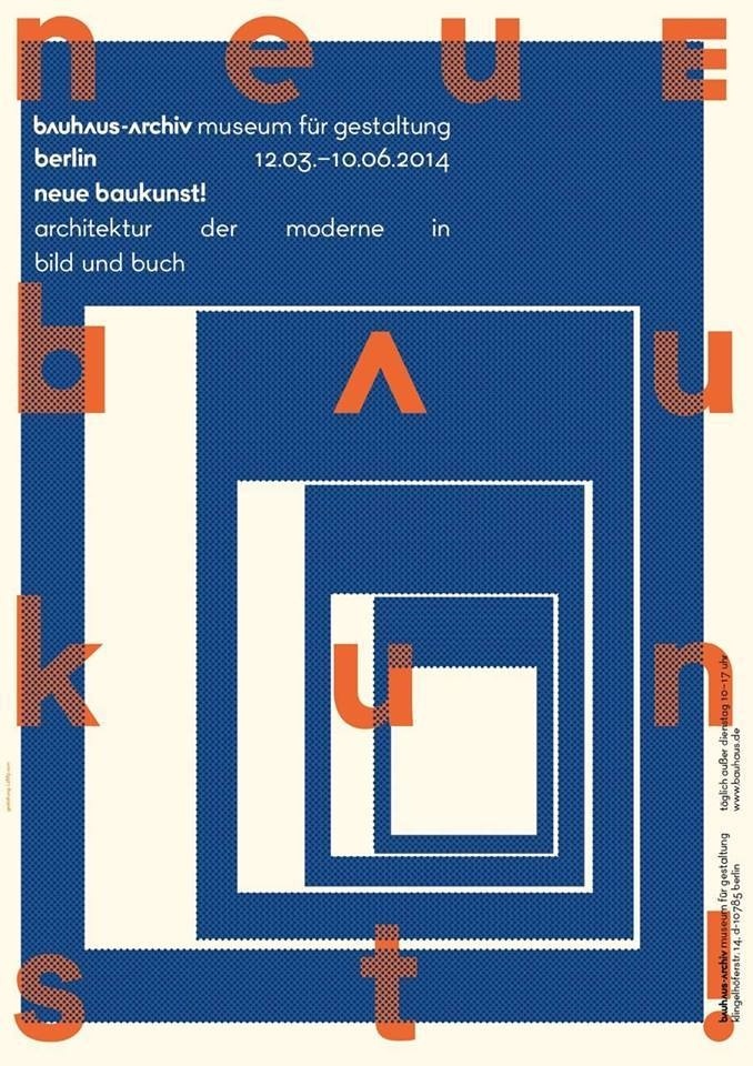 refugium NEUE BAUKUNST 2 #bauhaus #berlin #poster #typography