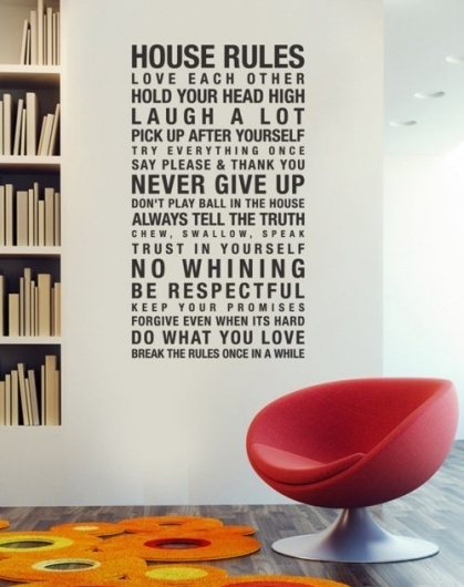 Jay Mug — House Rules Vinyl Wall Sticker #interior #design