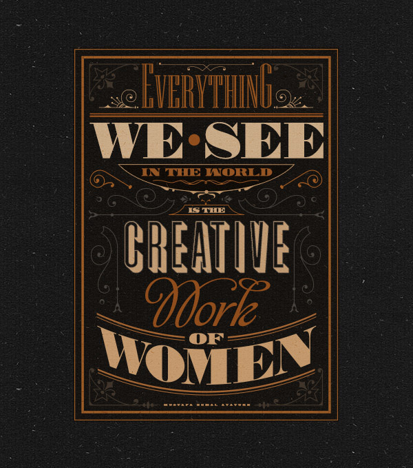 Typographic Ataturk Quotes #type