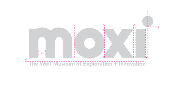 MOXI, The Wolf Museum of Exploration + Innovation #museum #logo #type #wormark #grid