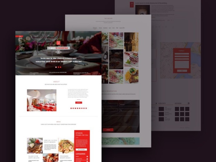 Restaurant PSD Template Design