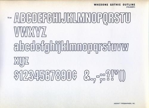 Daily Type Specimen | Whedons Gothic Outline was designed in 1965 by... #typography
