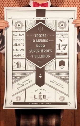 Mr Lee Tailor to Superheroes and Villains | The Inspiration Room #sastrera #design #lee #tipography #comic #poster #superheroe #mr