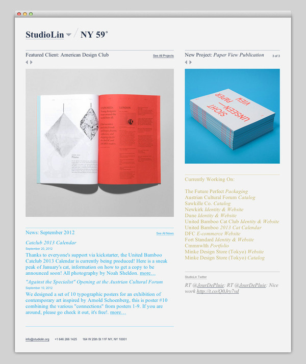 Studio Lin (Nice Portfolio Presentation) #website #layout #design #web