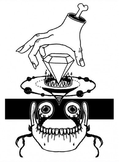 He Ent to the Blog : 1 of 4 #jaw #ink #eyes #drawn #pen #and #surreal #hand