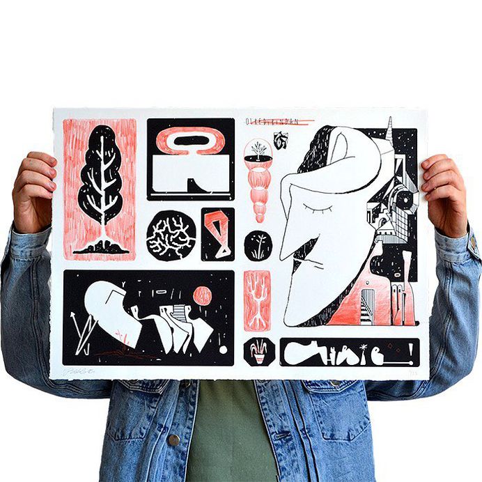 BILOS FMS auf Instagram: „‘Already But Not Yet’ Available exclusively through @mooseyart . . £50 A2 size on 250gsm Somerset satin rag paper. One colour screen…“