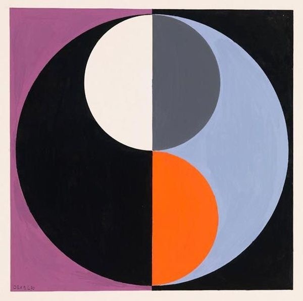 Walter Dexel, Yin Yan, from the series Disc in a Square, 1970 #walter #yin #yan #dexel #square #series #disc #1970