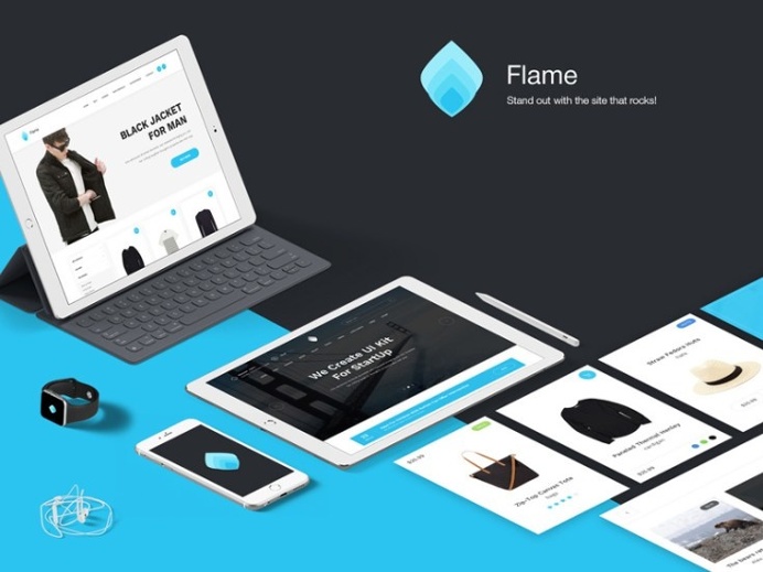 Flame UI Kit Sketch