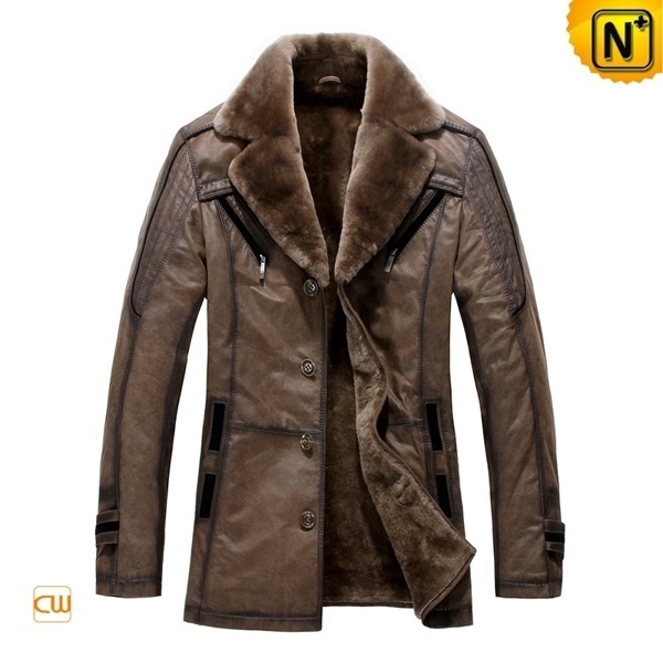 Mens Shearling Coat Jacket CW819173 - cwmalls.com #fashion