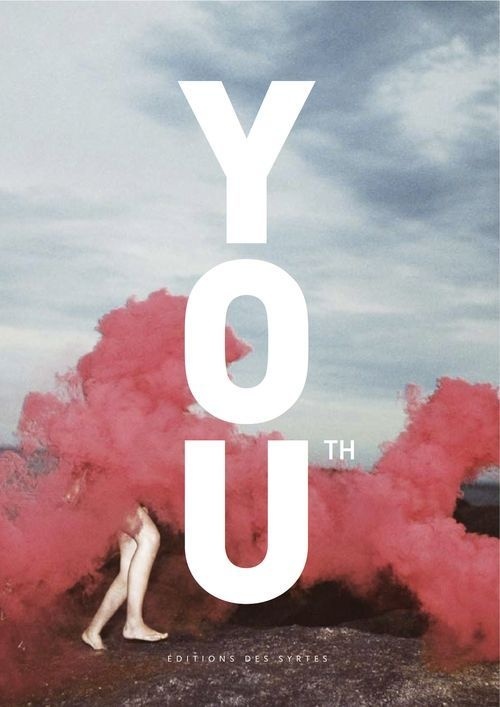 Strong typo on pale photo book cover (Cover Magazine / Book Youth) #design #graphic #book #cover #typo #typography