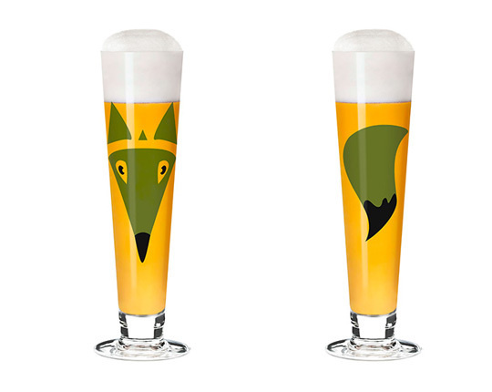 Design Culture Economy WS2012/13 at unibz. The minimalistic style is connected to the South Tyrolean brewery FORST. #glasses #beer #fox #bolzano #illustration #minimal