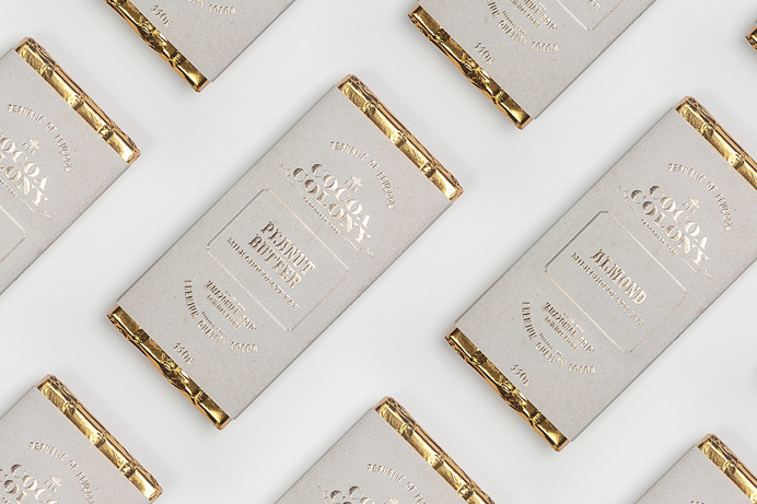 chocolate, bar, package, gold, foil, printing, simplicity, repetition