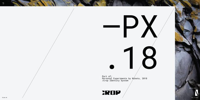 PX.18 / Niketo personal experiments 2018 / Crop identity