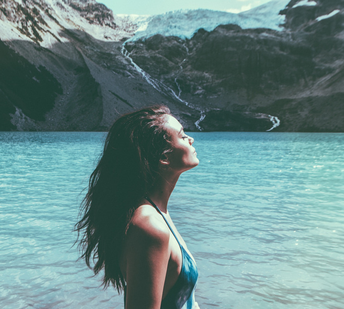 Nat Kelley - Joffre Lakes - Circa 1983 #lake #photography #mountains #girl