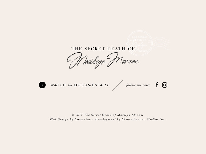 SCD of Marilyn Monroe | Website Design | Footer