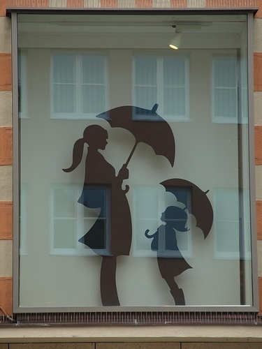 Window Display by . Could print this out and use as a template for cards or scrap booking. #silhouette