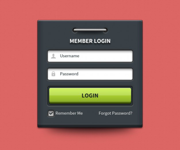 Login box with username and password Free Psd. See more inspiration related to Box, Web, User, Psd, Page, Login, Screen, Name, Material, Password, Web page, Horizontal, Login screen, Login box, Username and User name on Freepik.