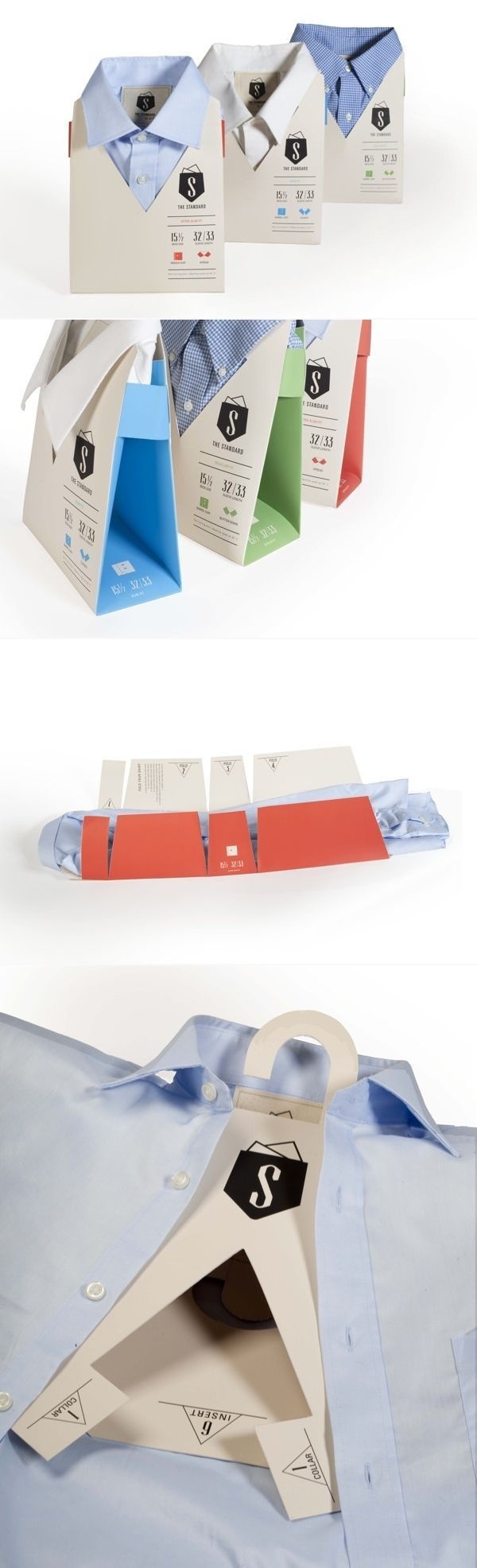 Standard Dress Shirt eliminating excess packaging / by Jille Natalino, Elizabeth Kelley, Rob Hurst, Joanna Milewski #packaging #shirt