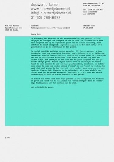 Dieuwertje Komen : Rob van Hoesel #print #identity #stationery