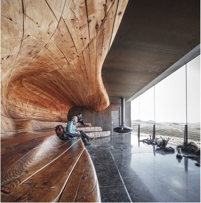Norwegian Wild Reindeer Centre Pavilion Overlooking the Mountain Snøhetta 10