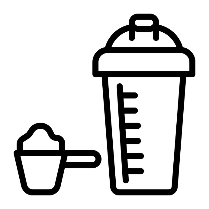 See more icon inspiration related to whey, powder, cup, healthcare and medical, Proteins, nutrition, muscles, jar, healthy and food on Flaticon.