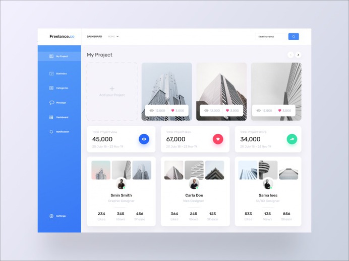 Project Dashboard UI