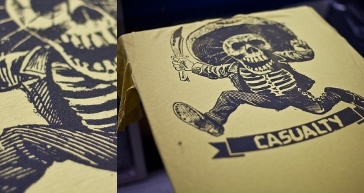 Casualty Clothing Co. #silkscreen #t #mexico #shirt #skull