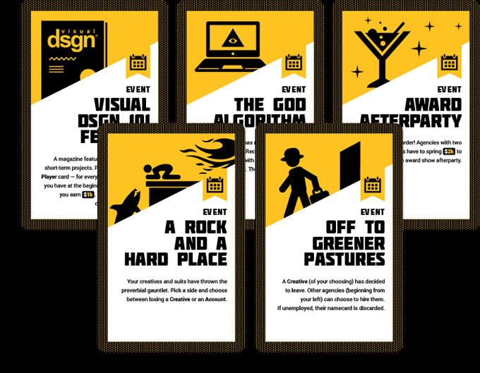 Event cards that portray interesting industry-relevant anecdotes #card #designs