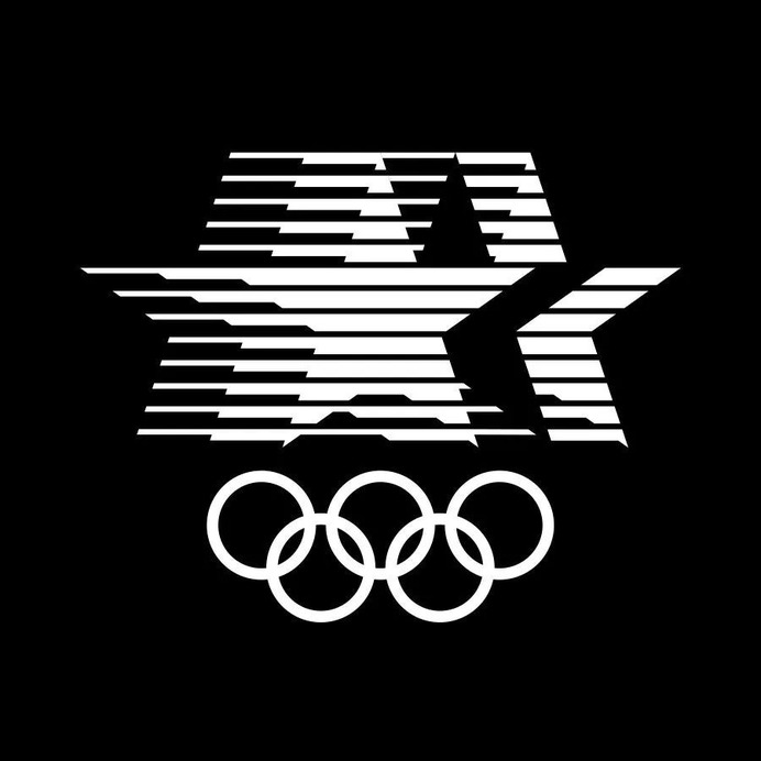 The Colours of LA '84 – The logo of the Games of the XXIII Olympiad.