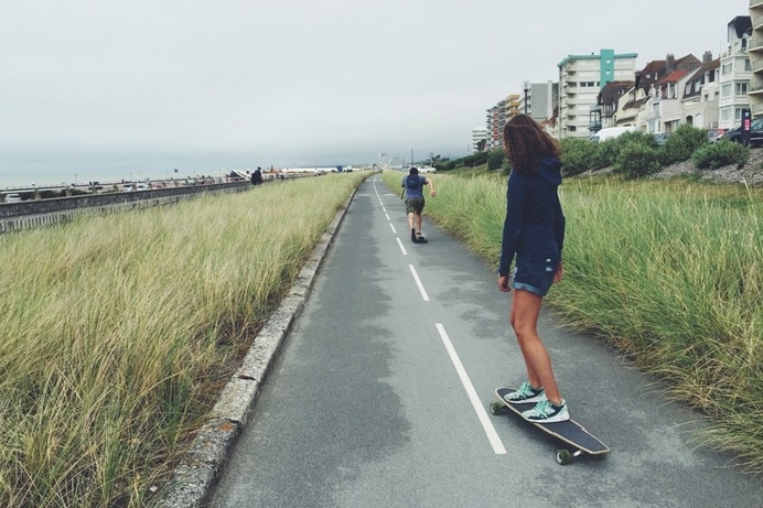 #france #coast #sea #skate #longboard #family #summer #sport
