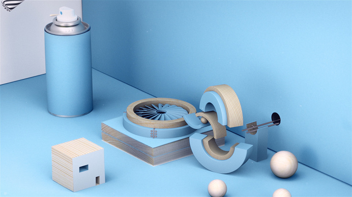 #cgi #3d #animation #motiondesign #geometrical #spraycan #handcrafted #wood #paper #tocame #openingtitles #studioastic #thefinest #paultaylo