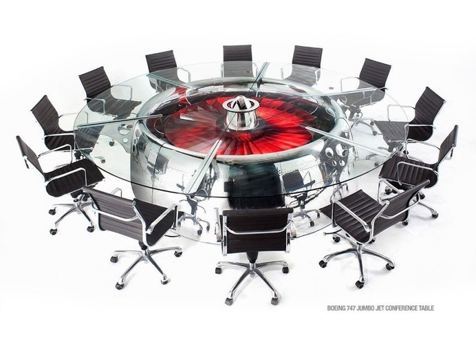 MotoArt Futuristic furniture from retired airplanes - www.homeworlddesign.com #motoart #furnituredesign