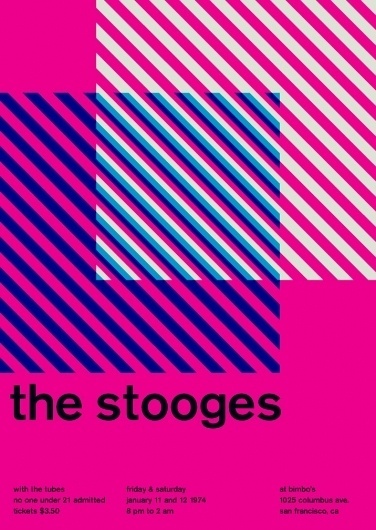 the stooges at bimbo's, 1974 - swissted #punk #swiss #design #graphic #posters